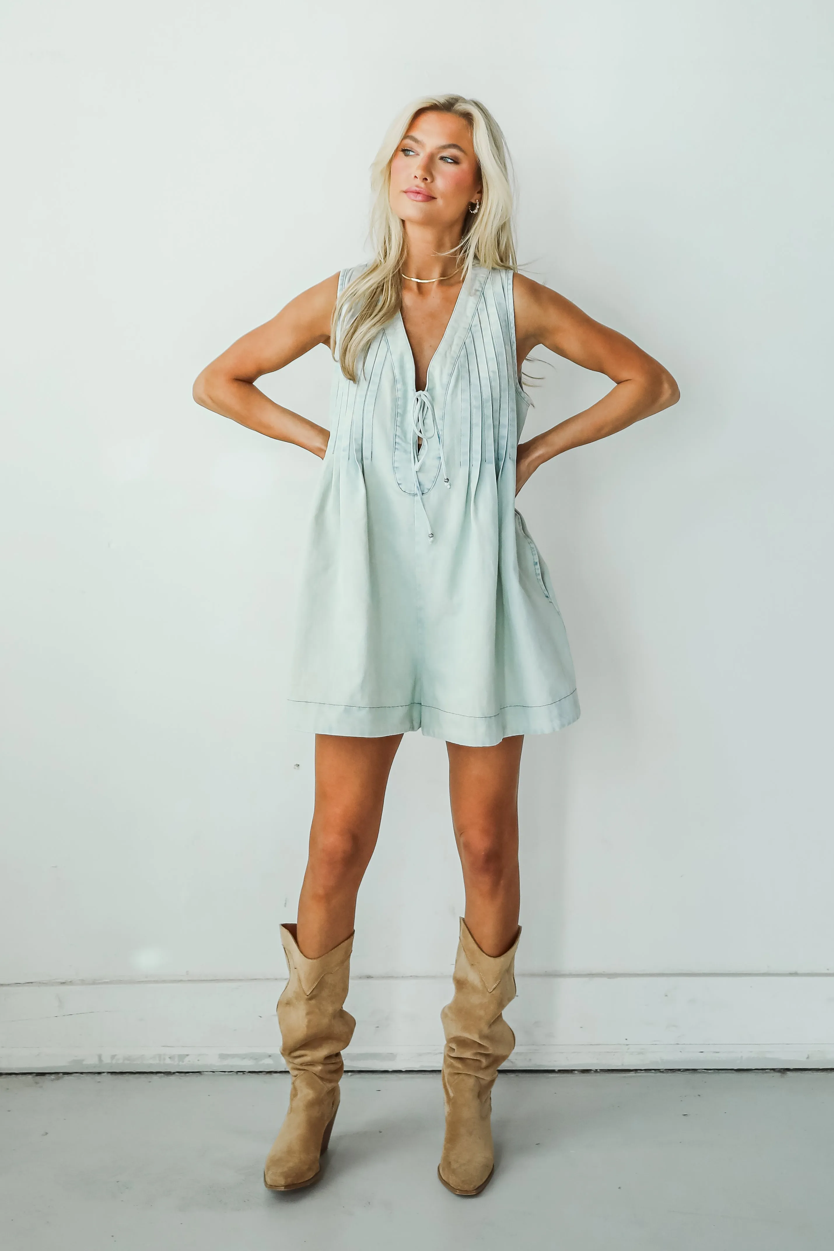 Precious Look Denim Romper