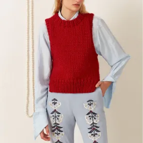 Quentin Knit Cardinal Top