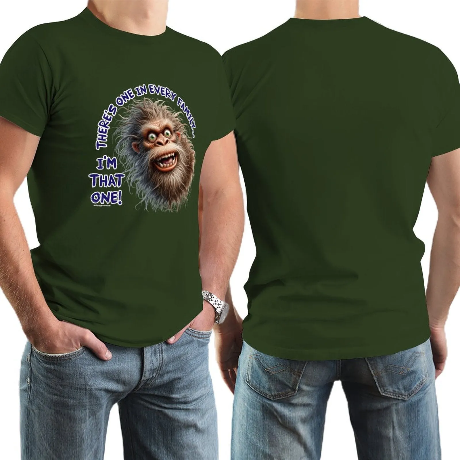 "There's on in every family...", Bigfoot, Sasquatch, Cotton Short Sleeve T-shirt