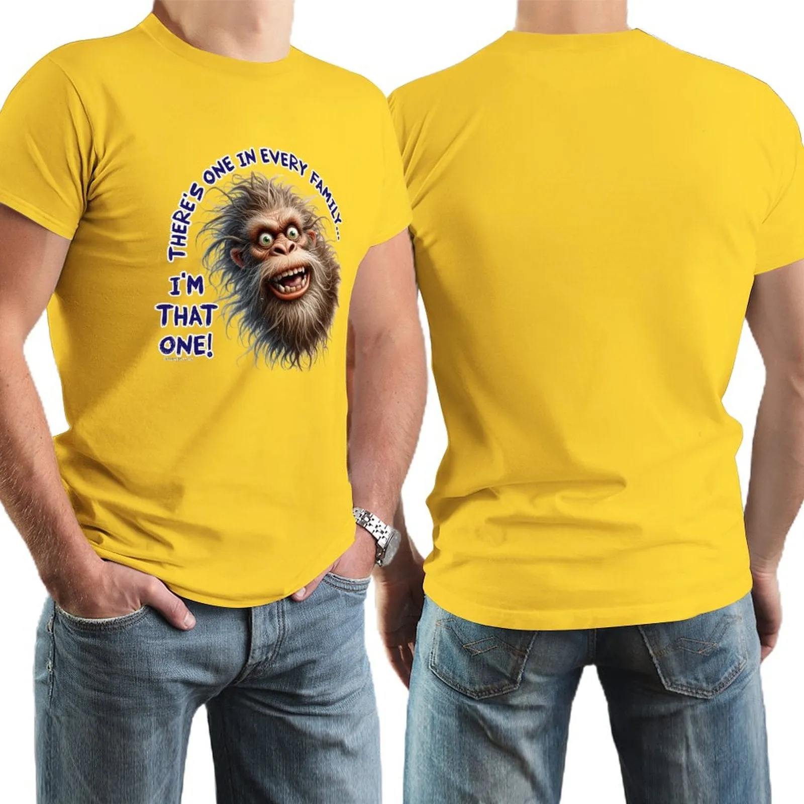 "There's on in every family...", Bigfoot, Sasquatch, Cotton Short Sleeve T-shirt