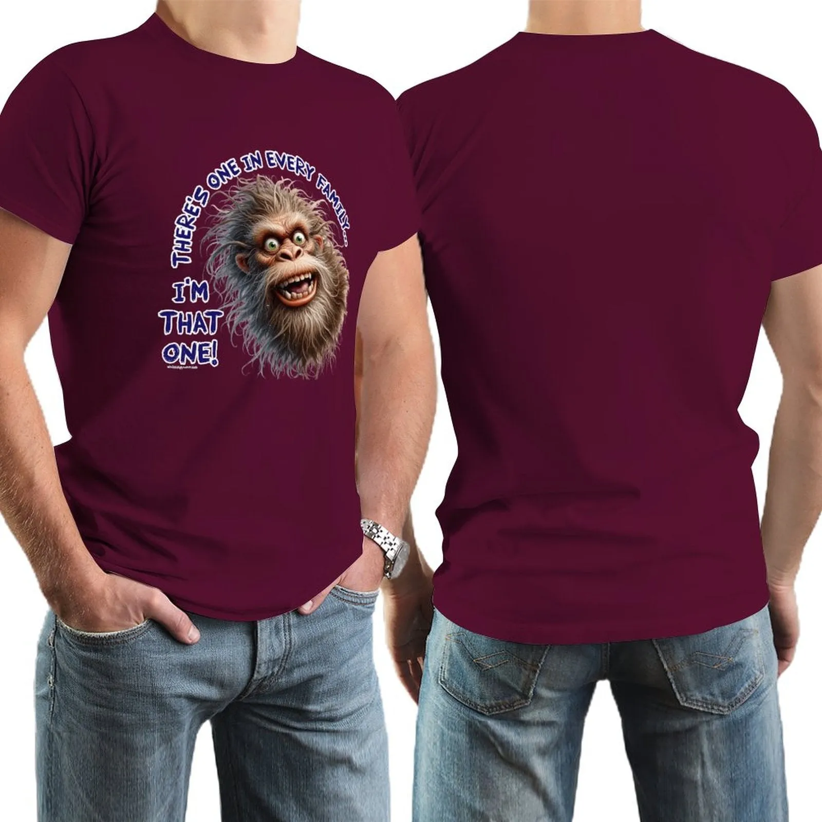 "There's on in every family...", Bigfoot, Sasquatch, Cotton Short Sleeve T-shirt