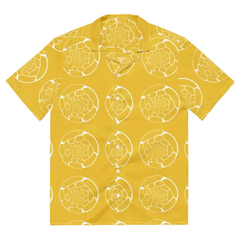 Rock Summer with Abstract Yellow Unisex Button Shirt