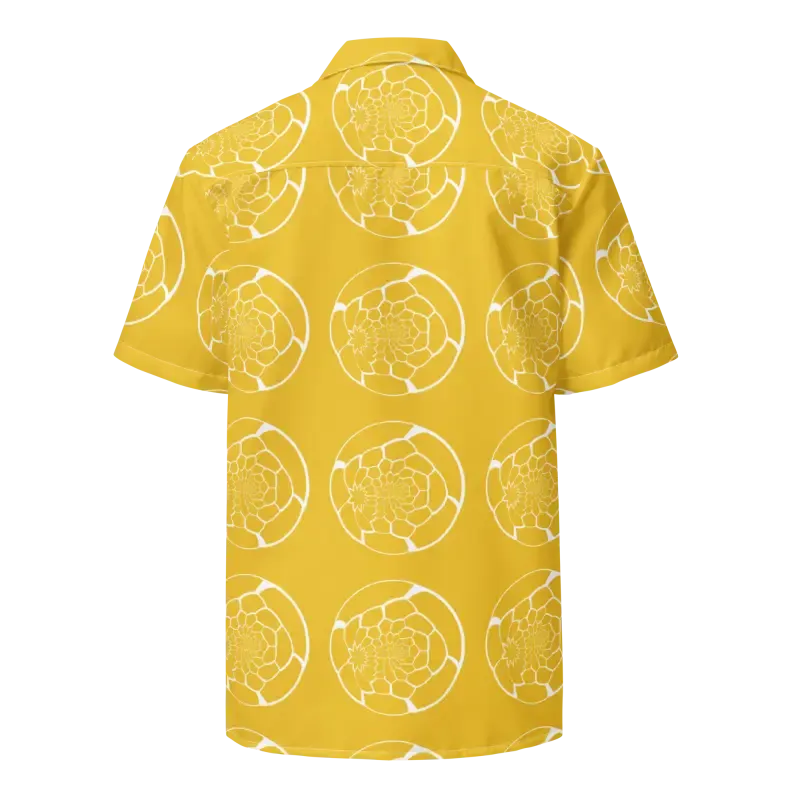 Rock Summer with Abstract Yellow Unisex Button Shirt