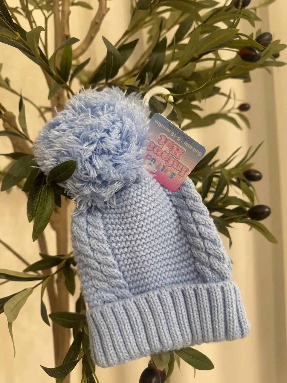 SOFT TOUCH KNIT HAT WPOM POM (0-18M)