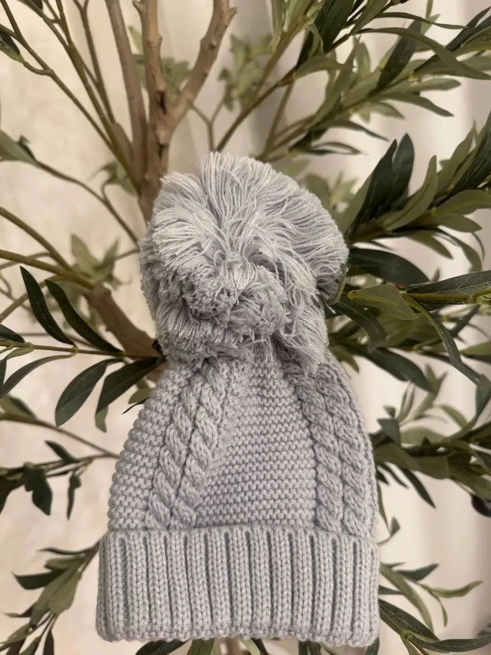 SOFT TOUCH KNIT HAT WPOM POM (0-18M)