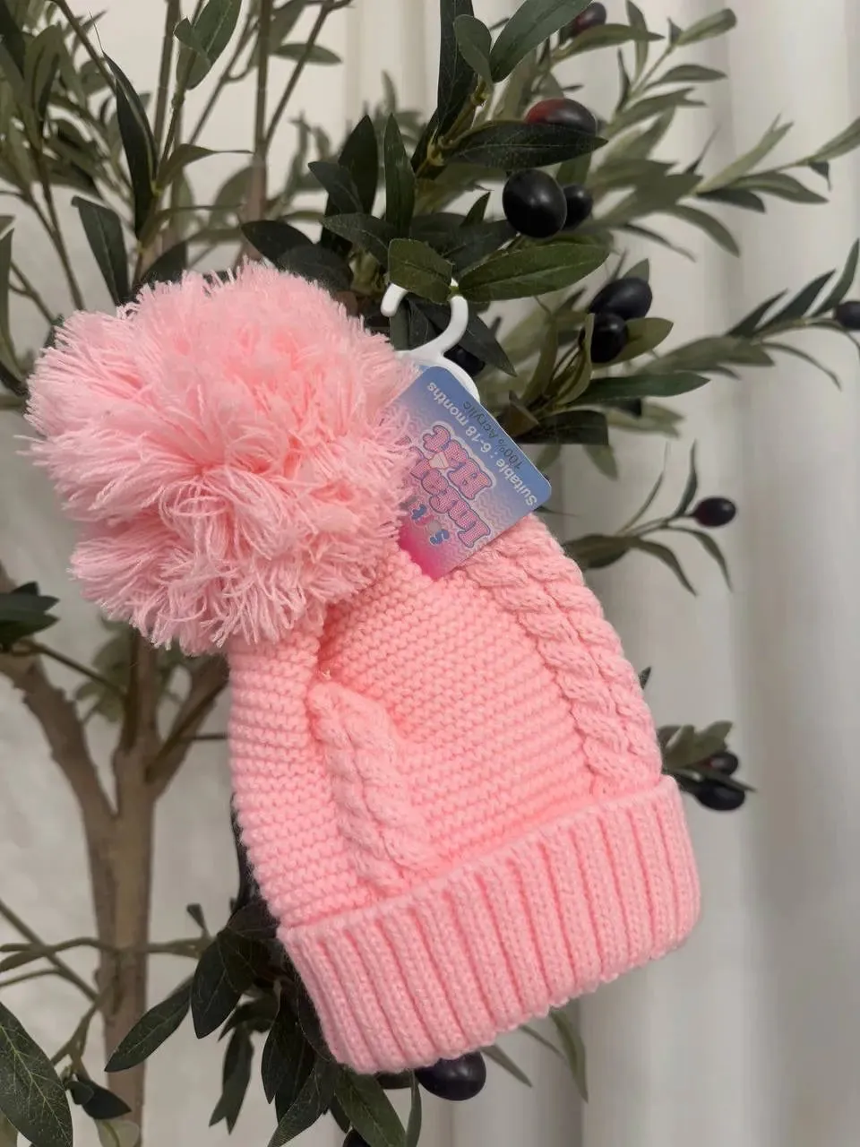SOFT TOUCH KNIT HAT WPOM POM (0-18M)