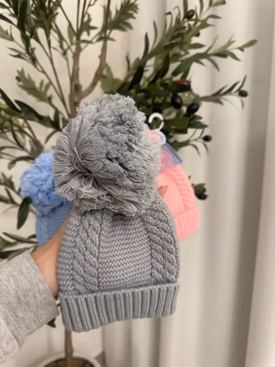 SOFT TOUCH KNIT HAT WPOM POM (0-18M)