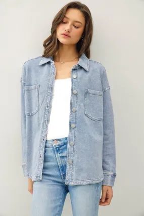 Soft Washed Denim Shacket