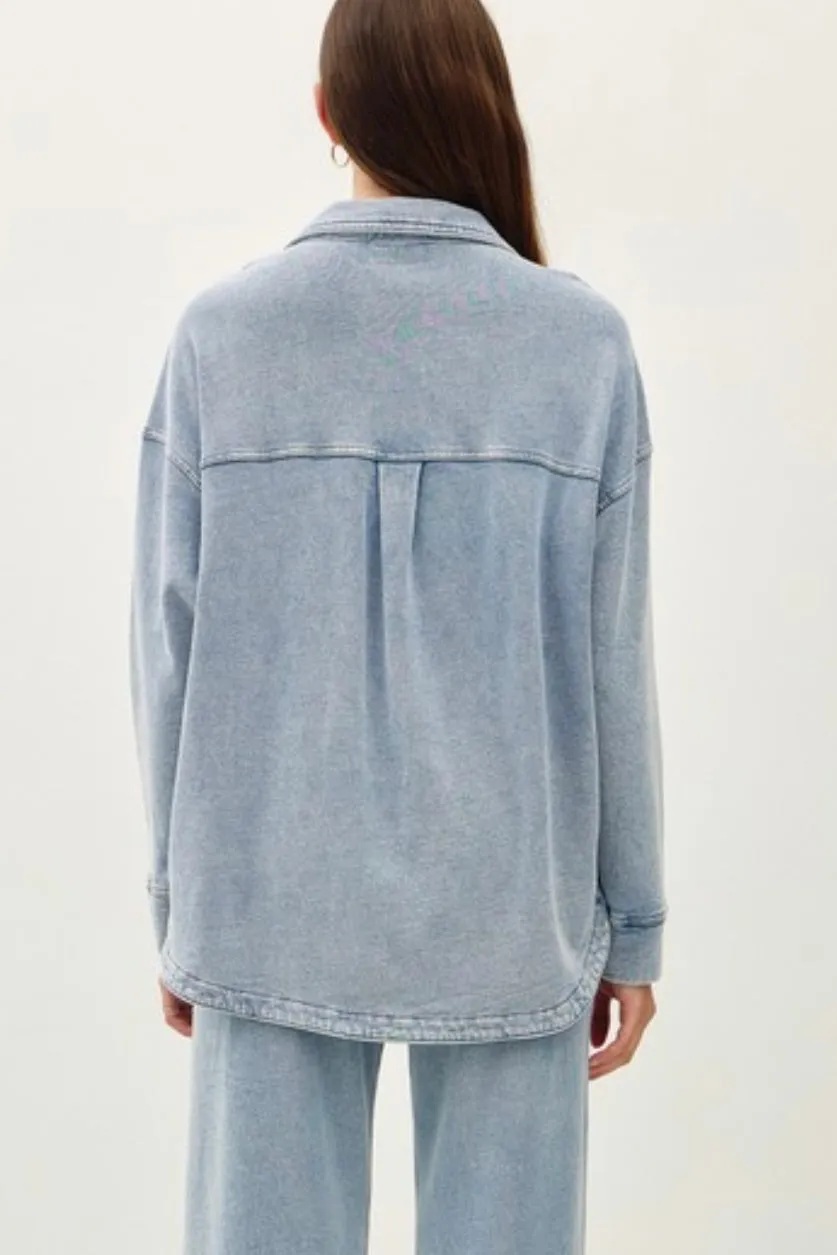 Soft Washed Denim Shacket