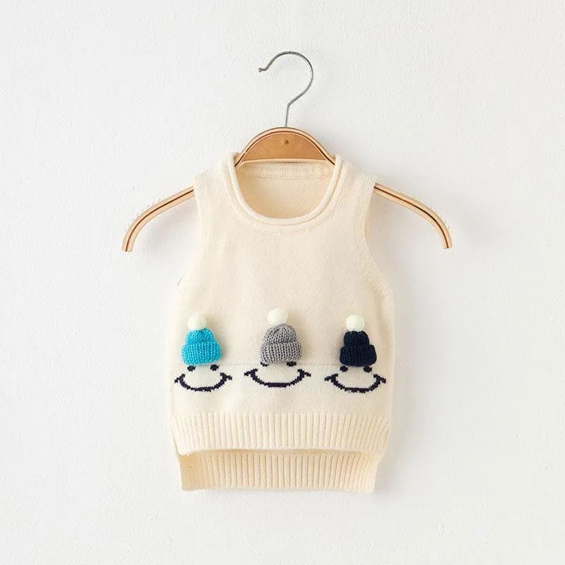 Spring And Autumn Outerwear Knitted  Baby Vest