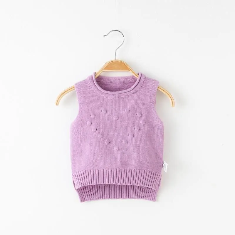 Spring And Autumn Outerwear Knitted  Baby Vest