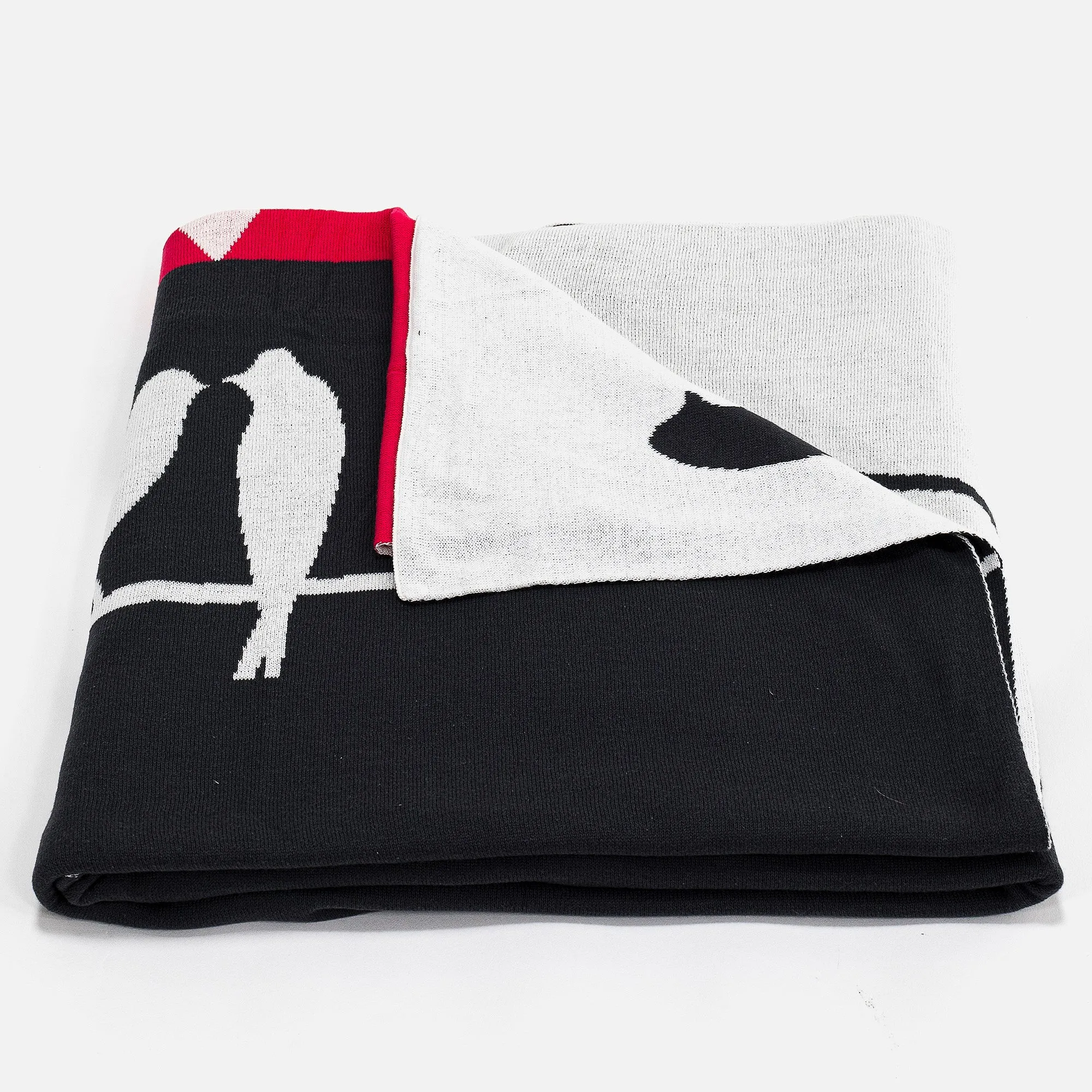 Throw / Blanket - Knitted Bird