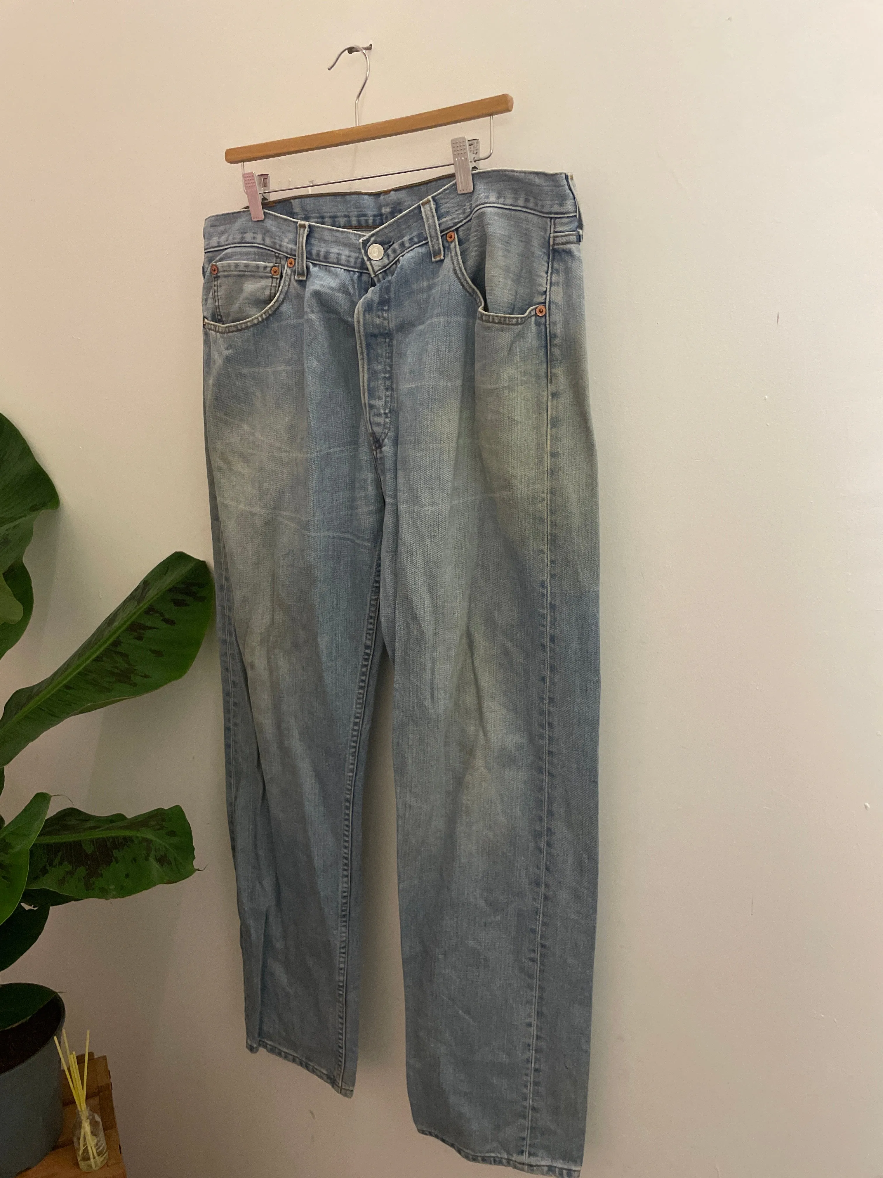 Vintage blue levis strauss & co mens trousers size L