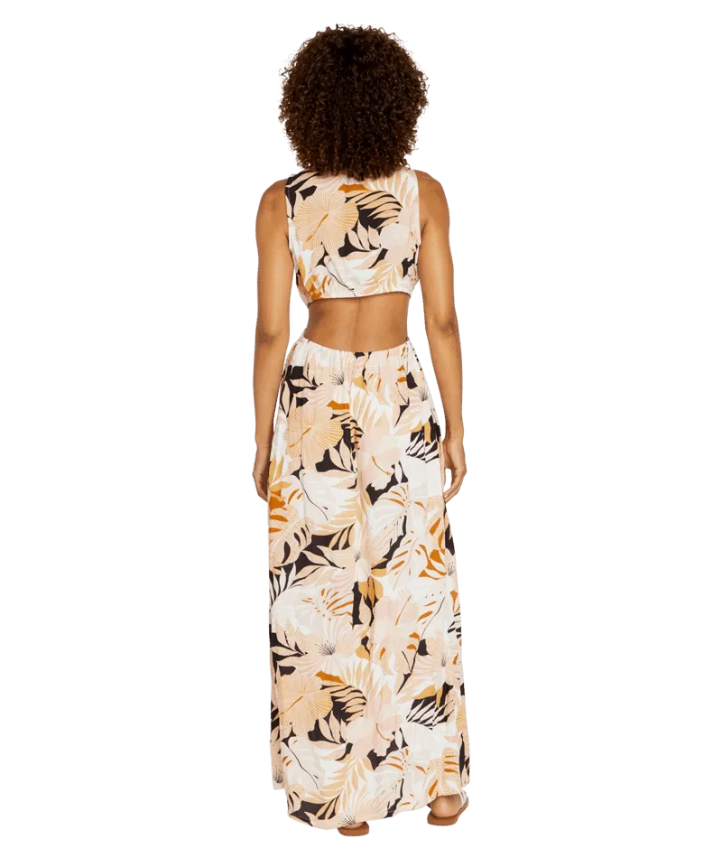 VOLCOM Women's Lets Luau Dress Vintage Black