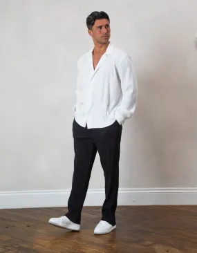 White Pleated L/S Shirt