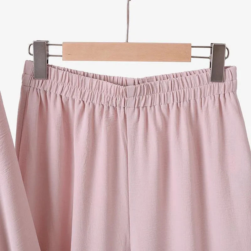 Women's Long Sleeved Shirt and Pants Sets