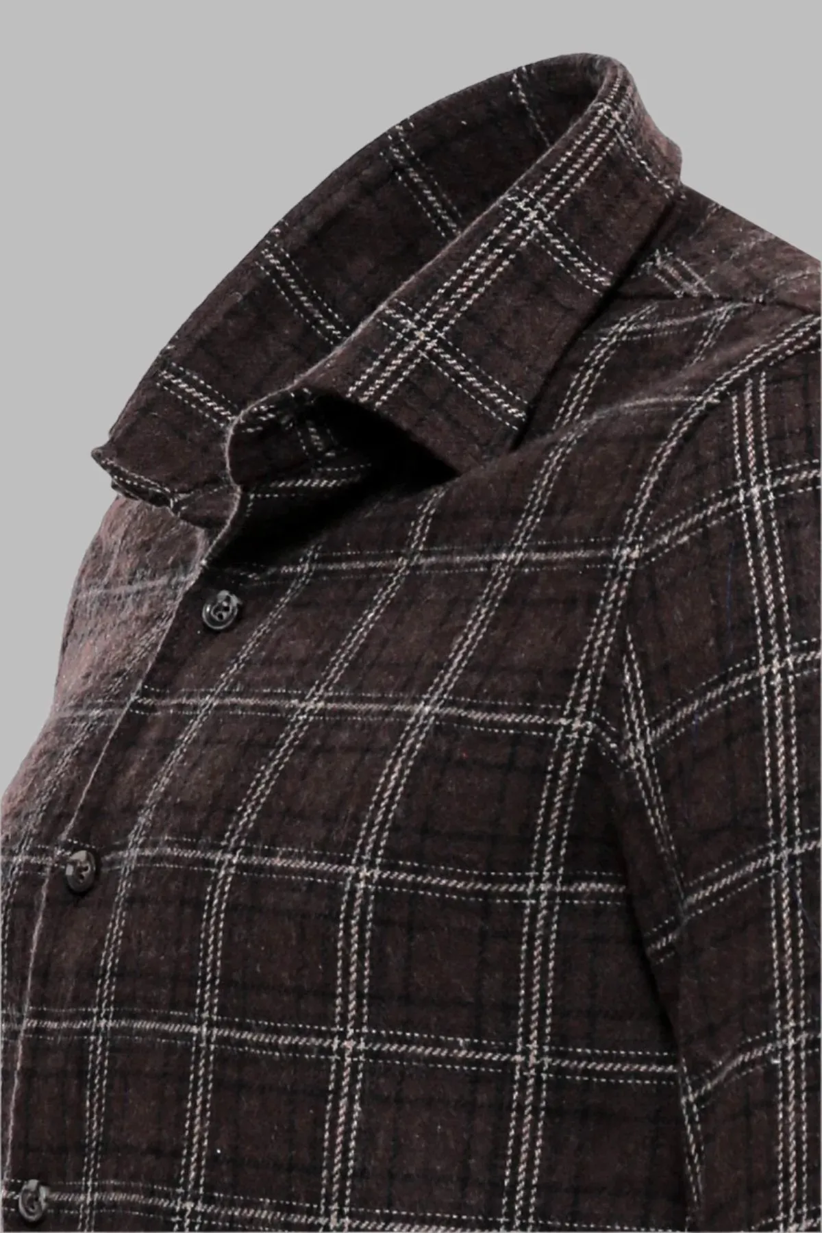 WSS Checked Brown Men Lumberjack Shirt  - Singen
