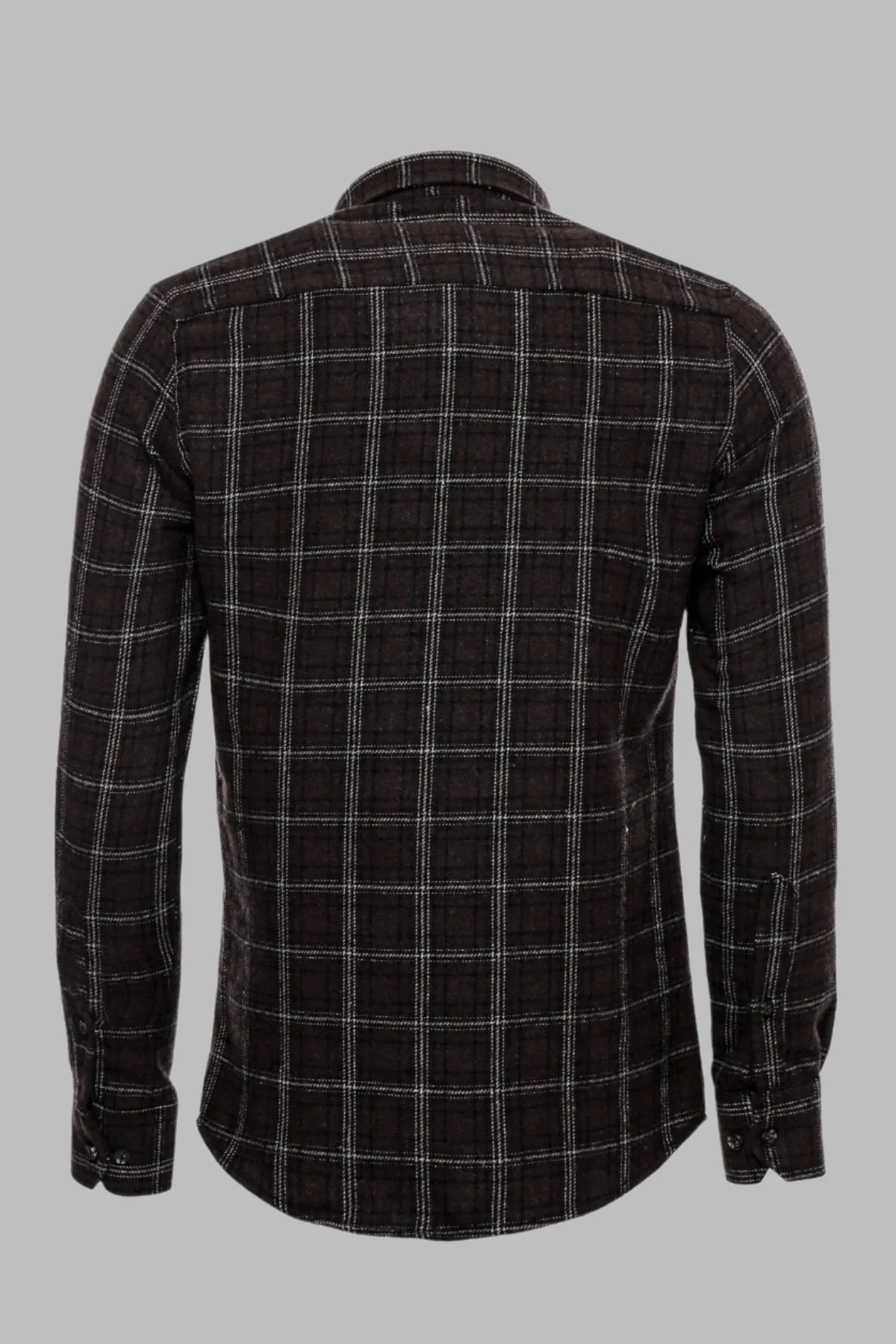 WSS Checked Brown Men Lumberjack Shirt  - Singen