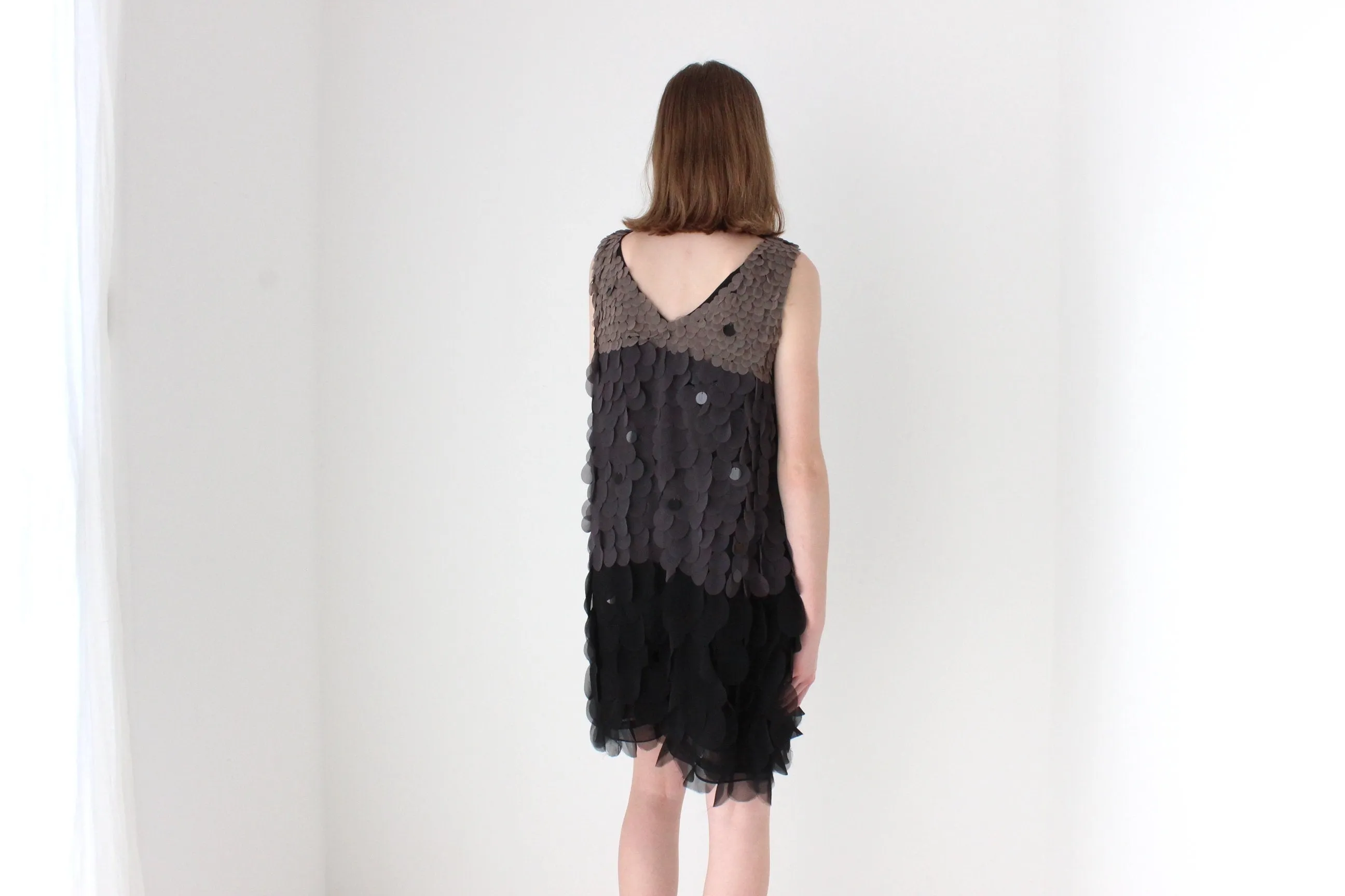 Y2K Roberto Cavalli Silk Disc Textured Cocktail Dress