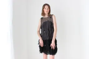 Y2K Roberto Cavalli Silk Disc Textured Cocktail Dress
