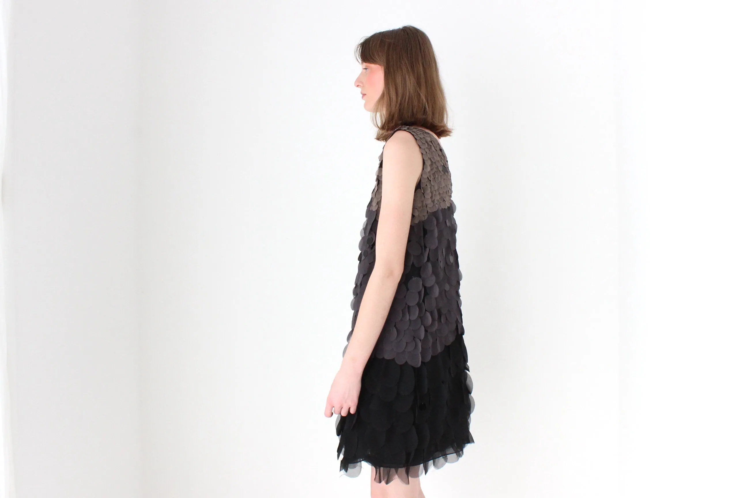Y2K Roberto Cavalli Silk Disc Textured Cocktail Dress