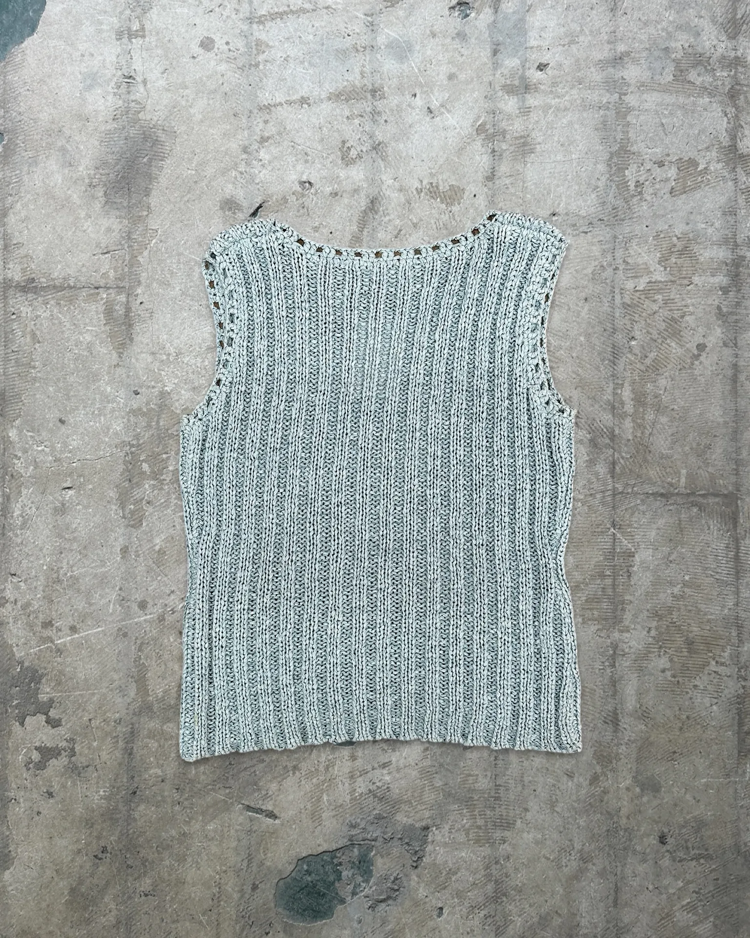 Y2K Vintage Blue Knitted Vest - 12